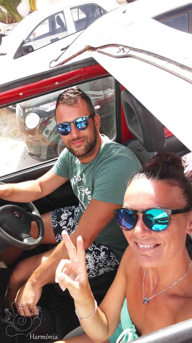 Perissa; Santorini; suzuki jimny;