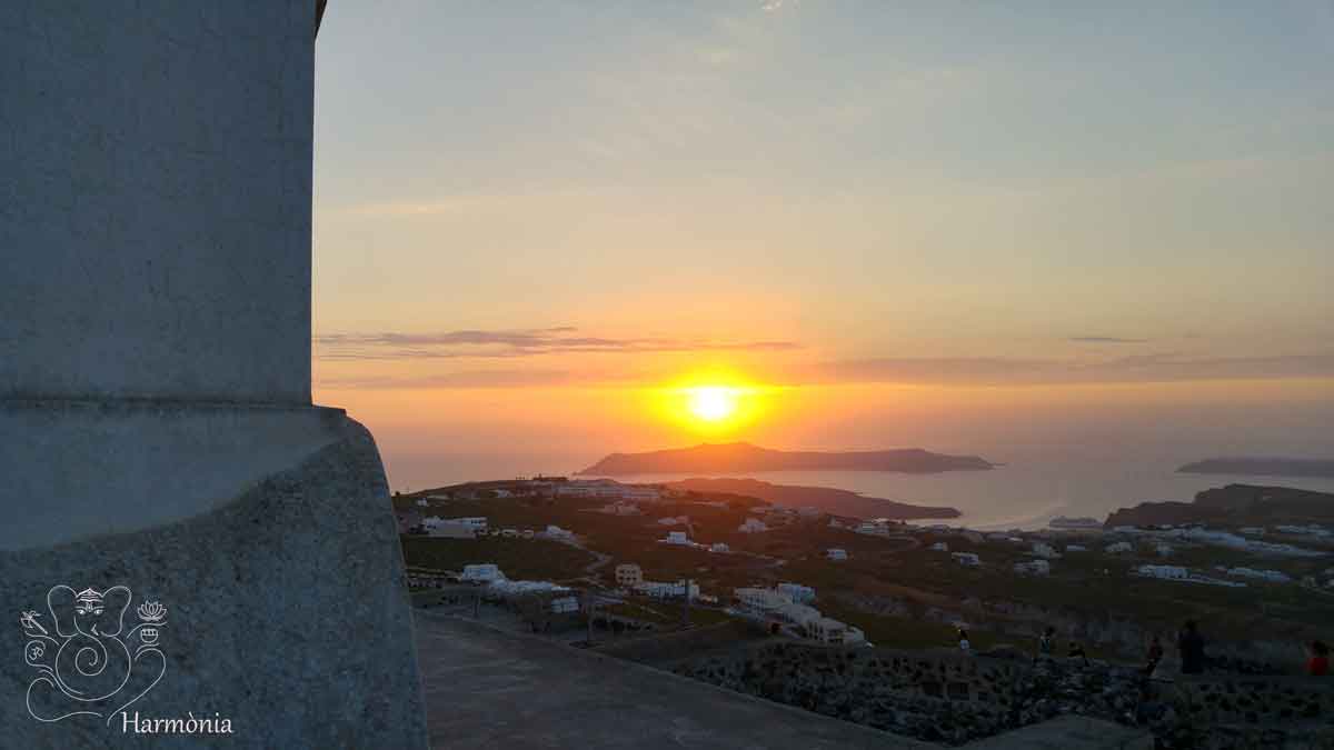 pyrgos; santorini; tramonto;
